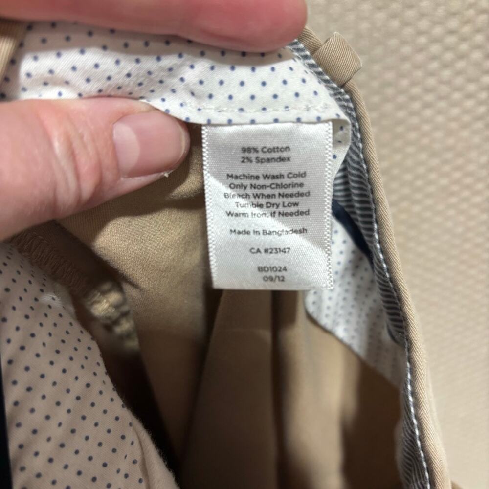 Talbots Curvy Khaki Tan Crop Ankle Pants Size 10 Straight Leg Chino Work Trouser - Picture 10 of 10